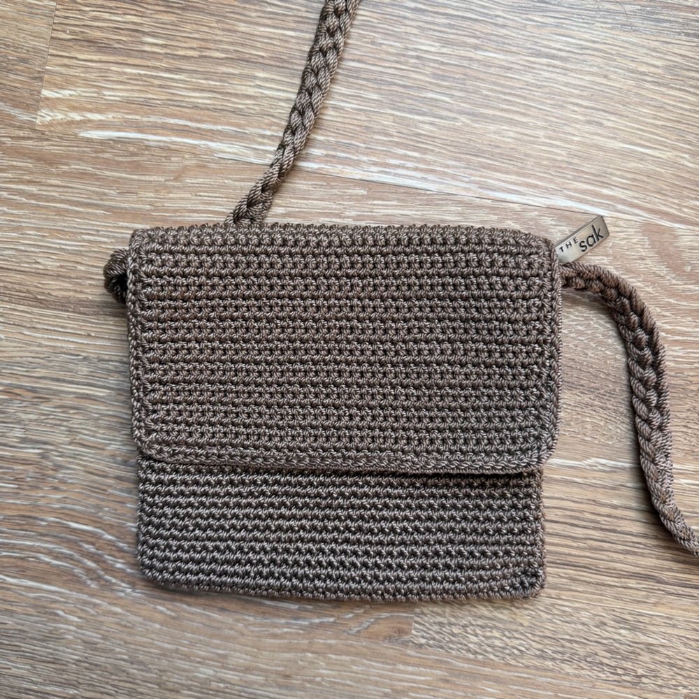 Vintage The Sak Woven Crochet Crossbody purse